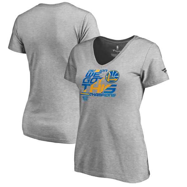 Women Golden State Warriors Fanatics Branded 2018 NBA Pacific Division Champions Locker Room V Neck T-Shirt Heather Gray,We sell and wholesale Women Golden State Warriors Fanatics Branded 2018 NBA Pacific Division Champions Locker Room V Neck T-Shirt Heather Gray on line form chian!